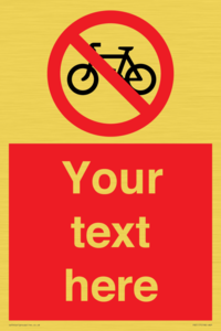 PV5117: Custom No Cycling Sign
