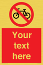 PV5117: Custom No Cycling Sign