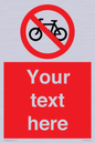 PV5117: Custom No Cycling Sign