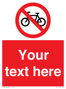 PV5117: Custom No Cycling Sign