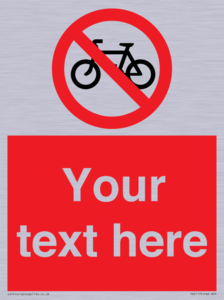 PV5117: Custom No Cycling Sign