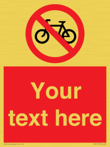 PV5117: Custom No Cycling Sign