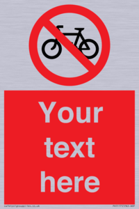PV5117: Custom No Cycling Sign