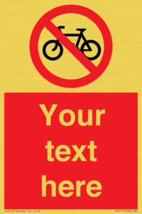 PV5117: Custom No Cycling Sign