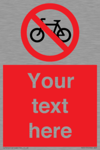 PV5117: Custom No Cycling Sign