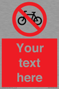 PV5117: Custom No Cycling Sign