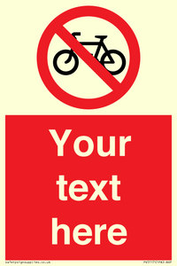 PV5117: Custom No Cycling Sign