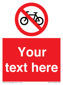 PV5117: Custom No Cycling Sign
