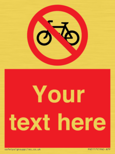 PV5117: Custom No Cycling Sign