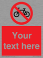 PV5117: Custom No Cycling Sign