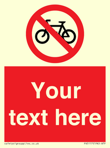 PV5117: Custom No Cycling Sign