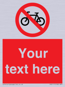 PV5117: Custom No Cycling Sign