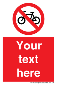 PV5117: Custom No Cycling Sign