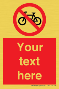 PV5117: Custom No Cycling Sign