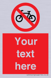 PV5117: Custom No Cycling Sign