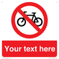 PV5117: Custom No Cycling Sign