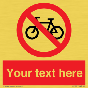 PV5117: Custom No Cycling Sign