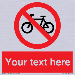 PV5117: Custom No Cycling Sign