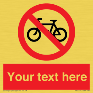 PV5117: Custom No Cycling Sign