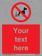 PV5118: Custom No Dog Fouling Sign