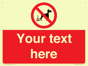 PV5118: Custom No Dog Fouling Sign