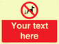PV5118: Custom No Dog Fouling Sign