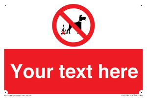 PV5118: Custom No Dog Fouling Sign