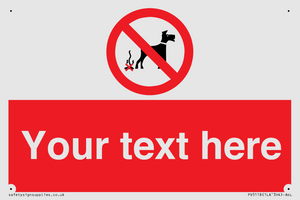 PV5118: Custom No Dog Fouling Sign