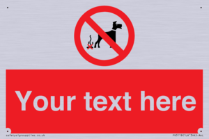 PV5118: Custom No Dog Fouling Sign