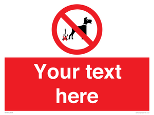 PV5118: Custom No Dog Fouling Sign