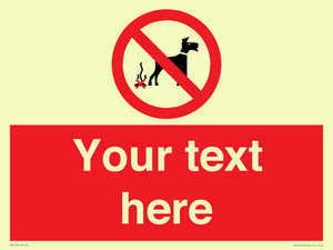 PV5118: Custom No Dog Fouling Sign