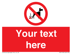 PV5118: Custom No Dog Fouling Sign