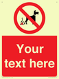 PV5118: Custom No Dog Fouling Sign
