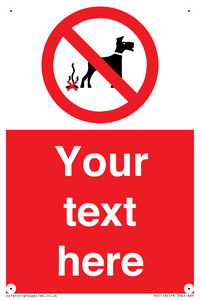 PV5118: Custom No Dog Fouling Sign