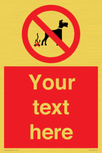 PV5118: Custom No Dog Fouling Sign