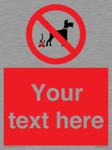 PV5118: Custom No Dog Fouling Sign