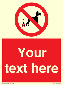 PV5118: Custom No Dog Fouling Sign
