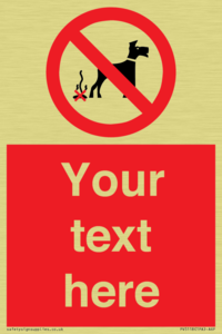 PV5118: Custom No Dog Fouling Sign