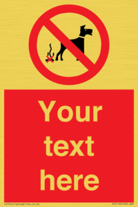 PV5118: Custom No Dog Fouling Sign