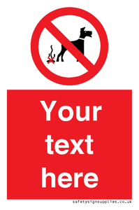 PV5118: Custom No Dog Fouling Sign