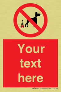 PV5118: Custom No Dog Fouling Sign