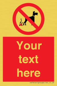 PV5118: Custom No Dog Fouling Sign