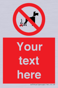 PV5118: Custom No Dog Fouling Sign
