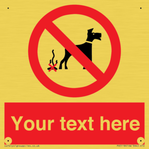 PV5118: Custom No Dog Fouling Sign
