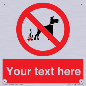 PV5118: Custom No Dog Fouling Sign