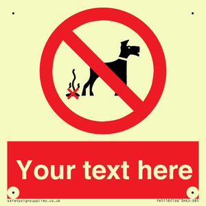 PV5118: Custom No Dog Fouling Sign