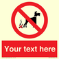 PV5118: Custom No Dog Fouling Sign