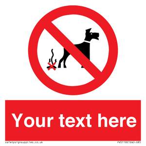 PV5118: Custom No Dog Fouling Sign