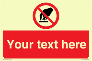 PV5119: Custom Do Not Touch Sign