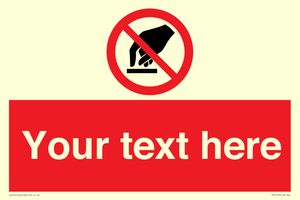 PV5119: Custom Do Not Touch Sign